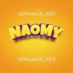 naomy in Orange Toon style - 3D name wallpaper