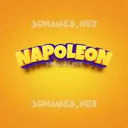 napoleon in Orange Toon style - 3D name wallpaper
