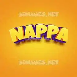 nappa in Orange Toon style - 3D name wallpaper