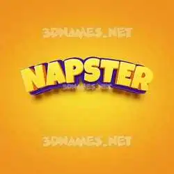 napster in Orange Toon style - 3D name wallpaper
