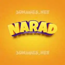 narad in Orange Toon style - 3D name wallpaper