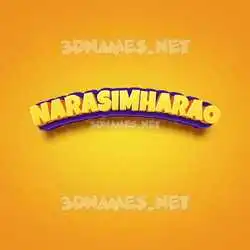 narasimharao in Orange Toon style - 3D name wallpaper