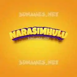 narasimhulu in Orange Toon style - 3D name wallpaper