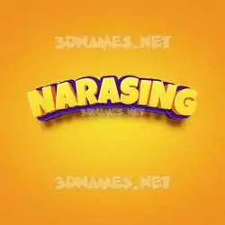 narasing in Orange Toon style - 3D name wallpaper