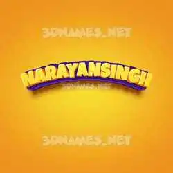 narayansingh in Orange Toon style - 3D name wallpaper