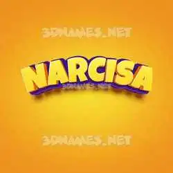 narcisa in Orange Toon style - 3D name wallpaper