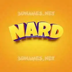 nard in Orange Toon style - 3D name wallpaper