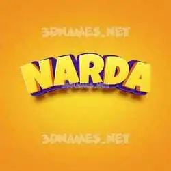 narda in Orange Toon style - 3D name wallpaper