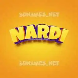 nardi in Orange Toon style - 3D name wallpaper