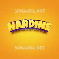 nardine in Orange Toon style - 3D name wallpaper