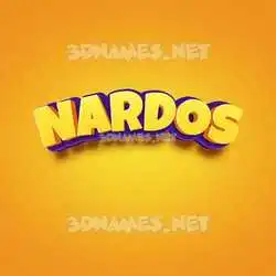 nardos in Orange Toon style - 3D name wallpaper