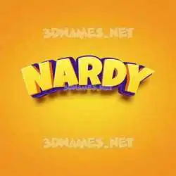 nardy in Orange Toon style - 3D name wallpaper