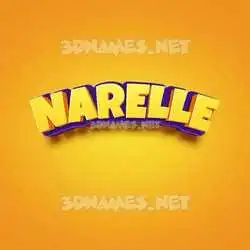 narelle in Orange Toon style - 3D name wallpaper