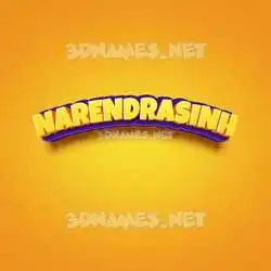 narendrasinh in Orange Toon style - 3D name wallpaper