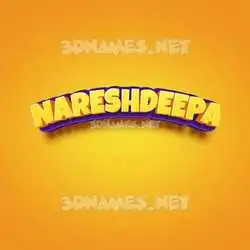 nareshdeepa in Orange Toon style - 3D name wallpaper