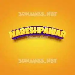 nareshpawar in Orange Toon style - 3D name wallpaper