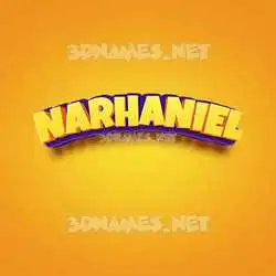 narhaniel in Orange Toon style - 3D name wallpaper