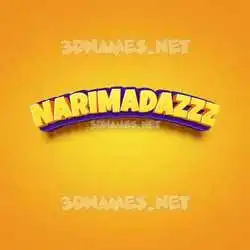 narimadazzz in Orange Toon style - 3D name wallpaper