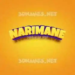 narimane in Orange Toon style - 3D name wallpaper