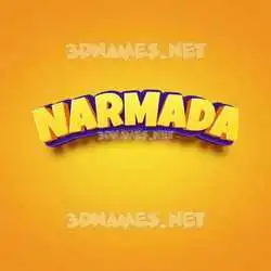 narmada in Orange Toon style - 3D name wallpaper