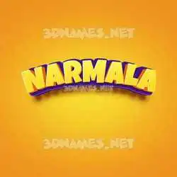 narmala in Orange Toon style - 3D name wallpaper