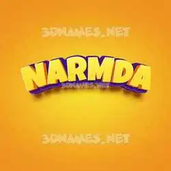 narmda in Orange Toon style - 3D name wallpaper