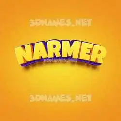 narmer in Orange Toon style - 3D name wallpaper