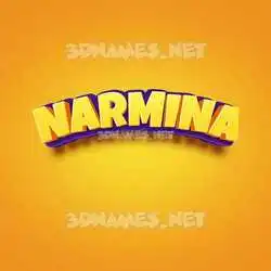 narmina in Orange Toon style - 3D name wallpaper