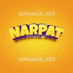 narpat in Orange Toon style - 3D name wallpaper