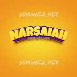 narsaiah in Orange Toon style - 3D name wallpaper