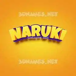 naruki in Orange Toon style - 3D name wallpaper