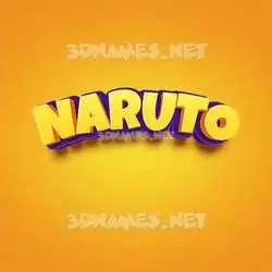 naruto in Orange Toon style - 3D name wallpaper