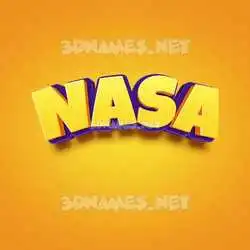 nasa in Orange Toon style - 3D name wallpaper