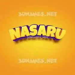 nasaru in Orange Toon style - 3D name wallpaper