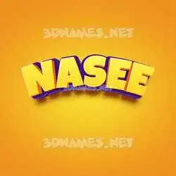 nasee in Orange Toon style - 3D name wallpaper