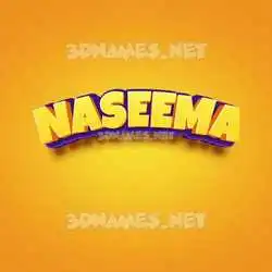 naseema in Orange Toon style - 3D name wallpaper