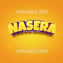 nasera in Orange Toon style - 3D name wallpaper