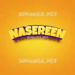 nasereen in Orange Toon style - 3D name wallpaper