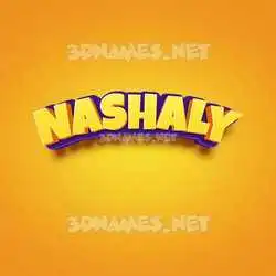 nashaly in Orange Toon style - 3D name wallpaper