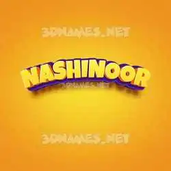 nashinoor in Orange Toon style - 3D name wallpaper