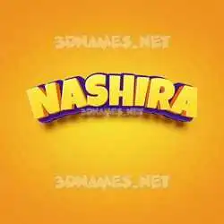 nashira in Orange Toon style - 3D name wallpaper
