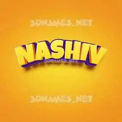 nashiv in Orange Toon style - 3D name wallpaper
