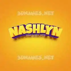 nashlyn in Orange Toon style - 3D name wallpaper