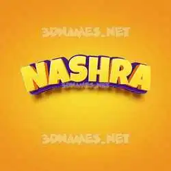 nashra in Orange Toon style - 3D name wallpaper