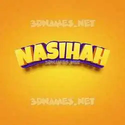 nasihah in Orange Toon style - 3D name wallpaper