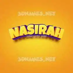nasirah in Orange Toon style - 3D name wallpaper