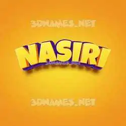nasiri in Orange Toon style - 3D name wallpaper