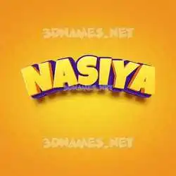nasiya in Orange Toon style - 3D name wallpaper