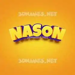 nason in Orange Toon style - 3D name wallpaper