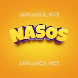 nasos in Orange Toon style - 3D name wallpaper